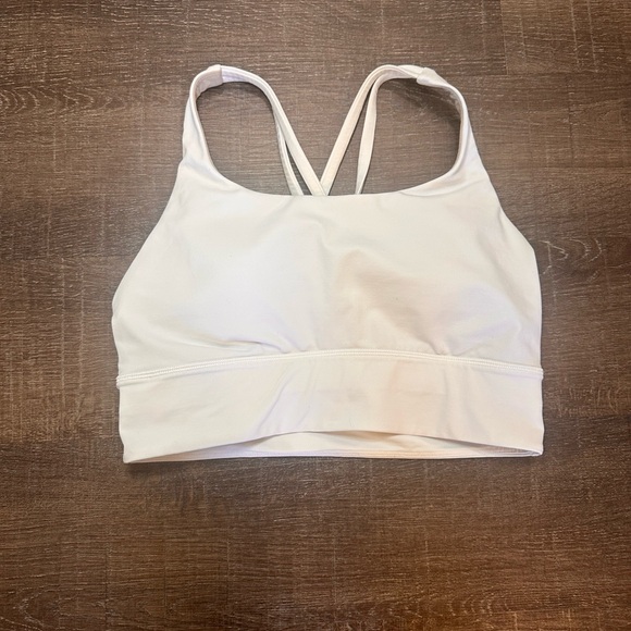 Lululemon Energy Bra White Medium Support Size 8 - Picture 1 of 4